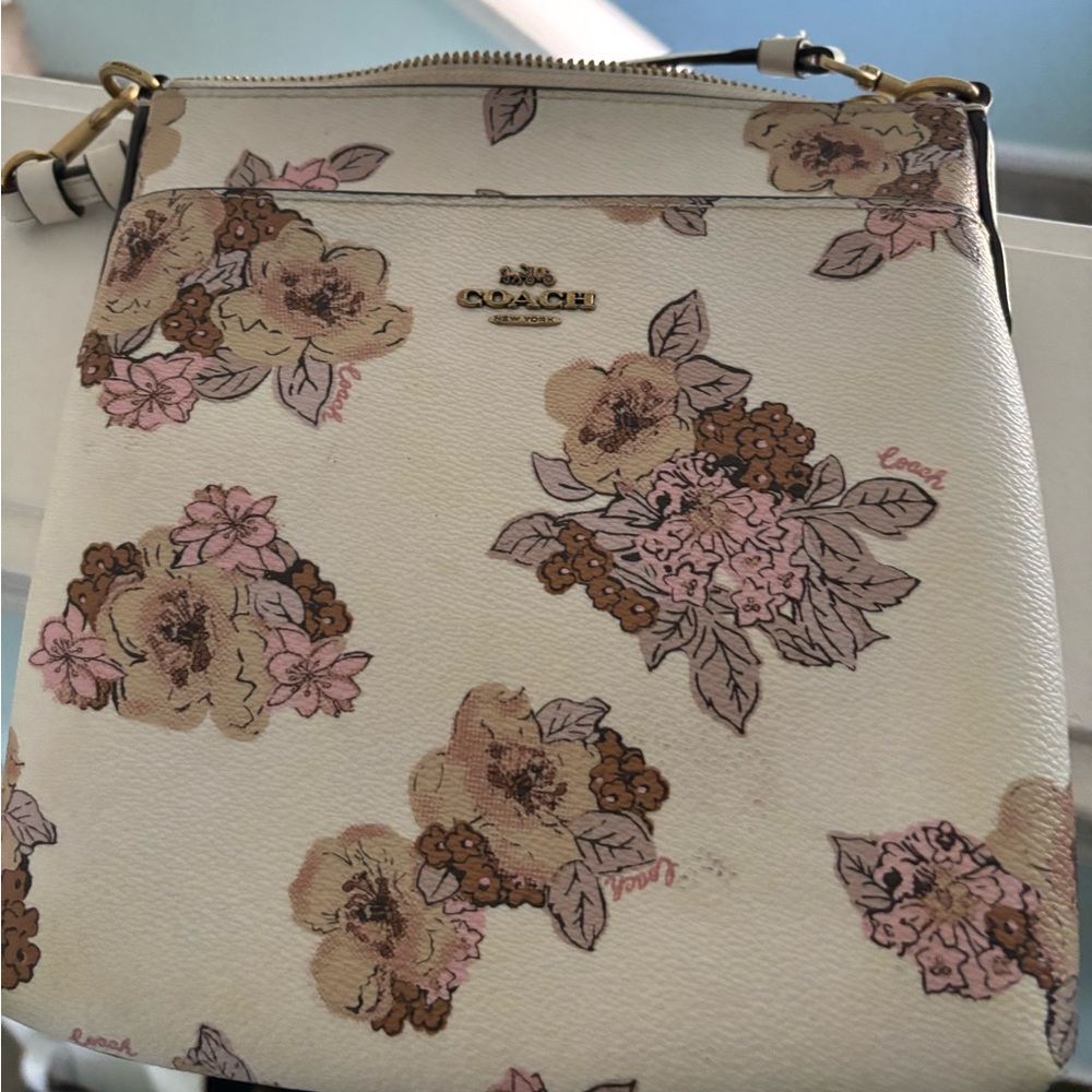 coach purse flower pattern